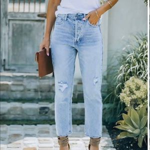 Kason Distressed High Rised Denim